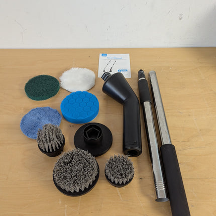 Leebein Electric Spin Scrubber (2026), Cordless Cleaning Brush with 7 Heads, Extendable Handle, IPX7, Black