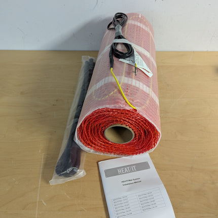 HEATIT Warmmat 90 sq ft Electric Radiant Floor Heating System, Self-Adhesive Underfloor Heat Mat for Tile