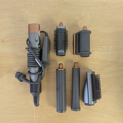 Dyson Airwrap Multi-Styler Long Complete for Long Hair, Nickel/Copper, 5 Attachments (No Soft Brush)
