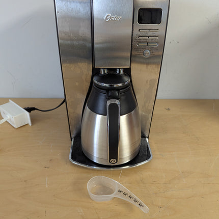 Oster 10-Cup Stainless Steel Thermal Coffee Maker, Heat-Retaining Carafe Drip Coffee Machine for Home & Office Brewing