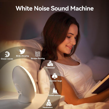RICIAL Wake up Light, 10000Lux Sunrise Alarm Clock, Sunlight Lamp with 4 Color T
