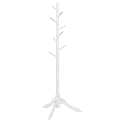 VASAGLE Solid Wood Coat Rack, Free Standing Tree-Shaped Coat Rack with 8 Hooks,