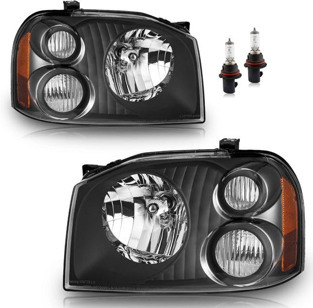KarSpareHub Headlights for 2001-2004 Nissan Frontier (Bulbs included)