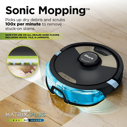 Shark Matrix Plus 2in1 Robot Vacuum & Mop with Sonic Mopping, Matrix Clean, Home