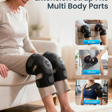 COMFIER Cordless Knee Massager with Heat and Vibration, Graphene Heating for Kne