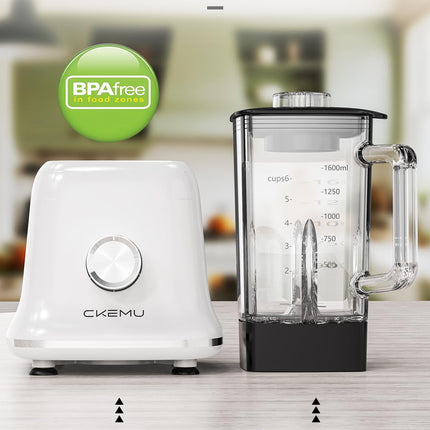 CKEMU Professional Blender For Smoothies, 58 Oz Glass Jar, Glass Blender Includi