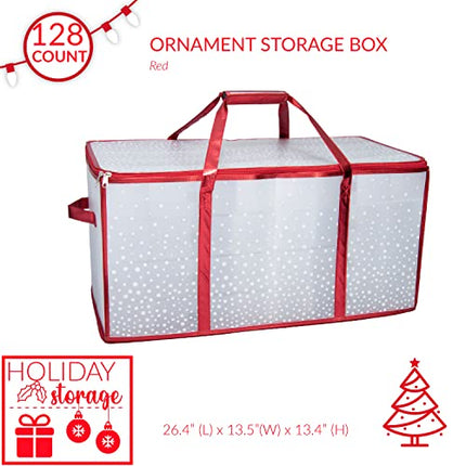Simplify 128 Count Organizer Christmas Ornament Storage | Dimensions: 26.4"x 13.