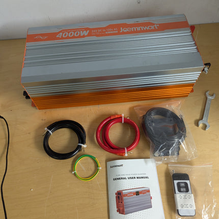 (no remote) JOEMNWART 4000W Pure Sine Wave Inverter 24V DC to 120V AC Converter,