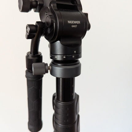Neewer carbon fiber monopod with Fluid Head with +/-10° Leveling Base(⌀37mm), Me