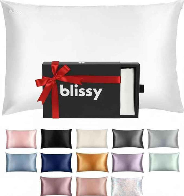 Blissy Silk Pillowcase - 100% Pure Mulberry Silk - 22 Momme 6A High-Grade Fibers