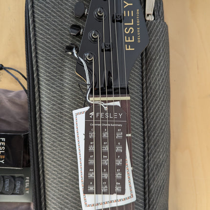 Fesley X 39" Solid Body Electric Guitar:Electric Guitar Kit with Bone Nut, Full