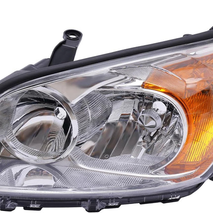 EnSyuSuMa Headlight Assembly Pair for Toyota RAV4 2009-2012, Left Driver & Right Passenger Side, Halogen, Clear Lens