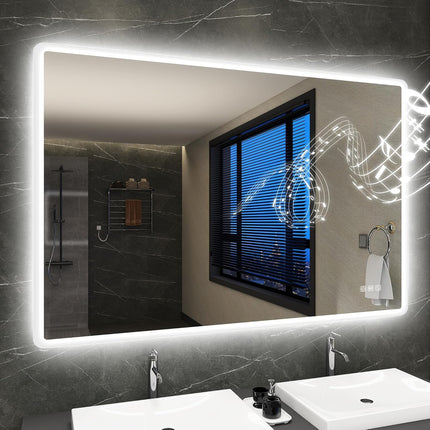 S·BAGNO 47.2''x27.2'' LED Bathroom Mirror with Lights