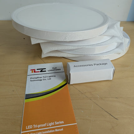 4PK 12Inch LED Flush Mount Ceiling Light, 24W, 2520LM, 3000K/4000K/6000K CCT Sel