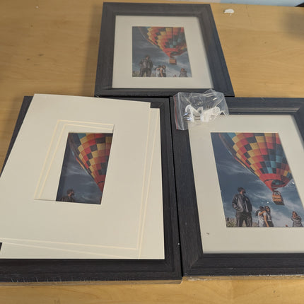 SONGMICS 5x7 Picture Frames with 6 Mats for Wall, Set of 3, Collage Photo Frames