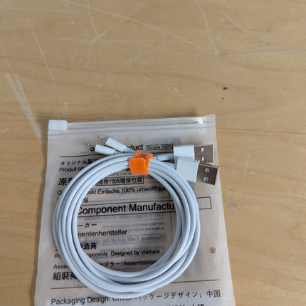 2Pack Apple MFi Certified iPhone Charger 1m, iPhone Lightning to USB Cable 1 Met
