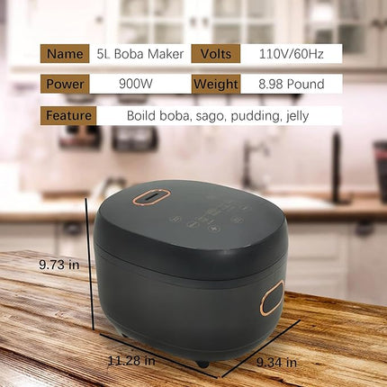 5L Tapioca Cooker, Commercial Tapioca Pearl Cooker, Electric Pearl Maker, Non-St