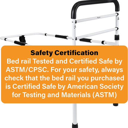 Adjustable bed rail from Vaunn, ASTM certified, sturdy steel frame, slip-resista