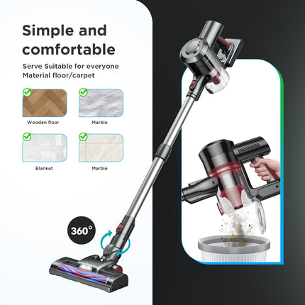 Cordless Vacuum Cleaner 450W 38K Pa with LED Display