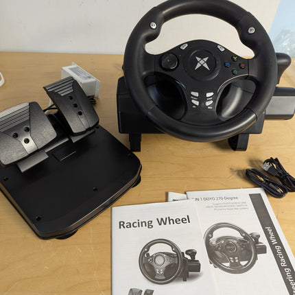 DOYO Racing Wheel - Gaming Steering Wheel for PC, 270 Degree Driving Simulator R