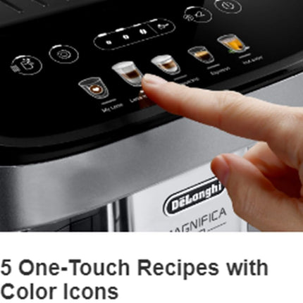 De'Longhi Magnifica Evo Automatic Espresso & Cappuccino Machine with LatteCrema, 13 Grind Settings, Silver