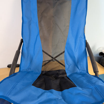 SONGMICS Portable Beach Chair, Folding Camping Chair with High Backrest, Cup Hol