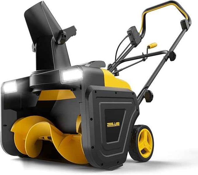 ZEGJAW 20-Inch Corded Snow Blower, 15-AMP Electric Snow Blower with 25ft Throwin