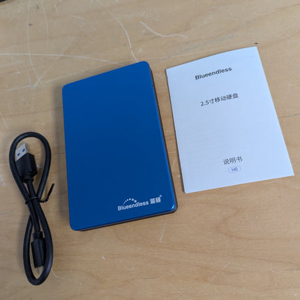 Blueendless Portable External Hard Drive, USB 3.0, Ultra Slim, Compatible with M