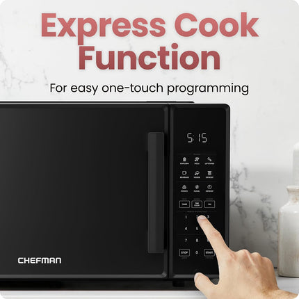 Chefman 1.1 Cu Ft Countertop Microwave Oven, 1000W, 10 Power Levels