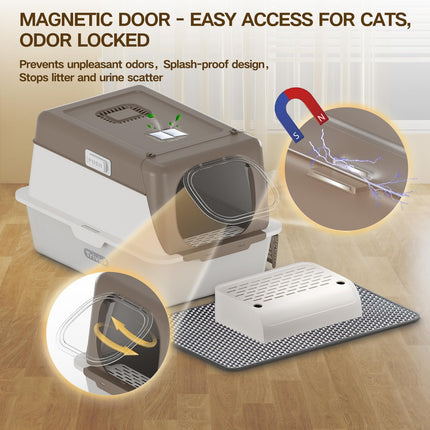 Trivico Cat Litter Box (Brown)