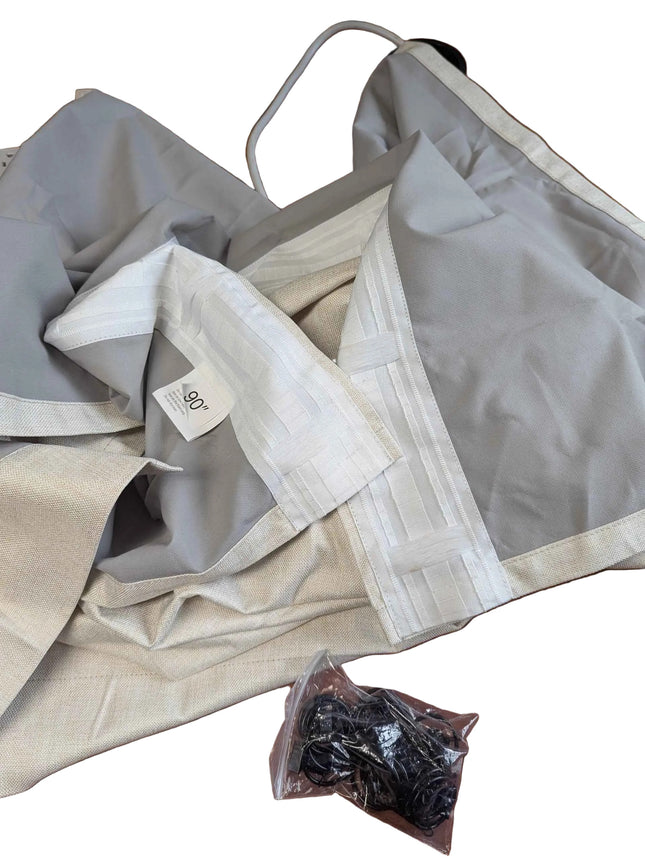Blackout curtains 90" beige