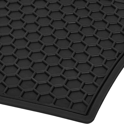 Matericuo Car Floor Mats Custom Fit for Tesla Model 3 2017-2023 Full Black Rubbe