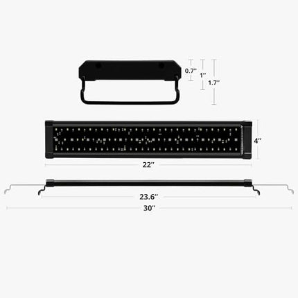 NICREW Saltwater Aquarium Light, Marine LED Fish Tank Light for Coral Reef Tanks