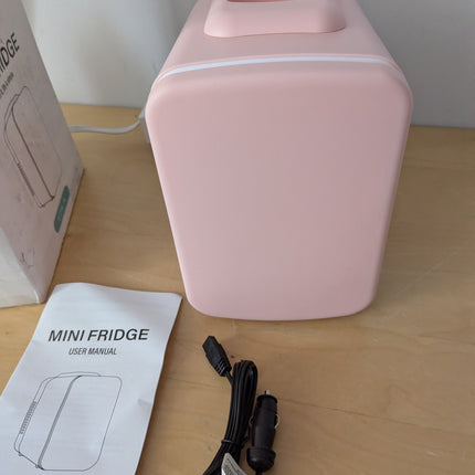 Simple Deluxe Mini Fridge, 4L/6 Can Portable Cooler & Warmer Freon-Free Small Re