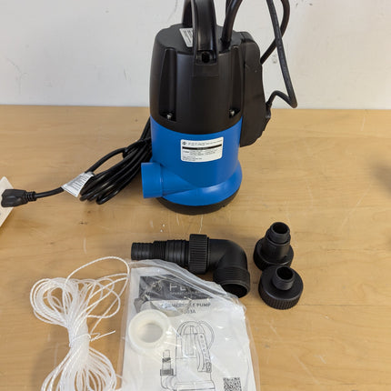 FOTING 3/4HP Automatic Submersible Sump Pump, 3500 GPH Thermoplastic Water Pump with 28 ft Lift & Sensor