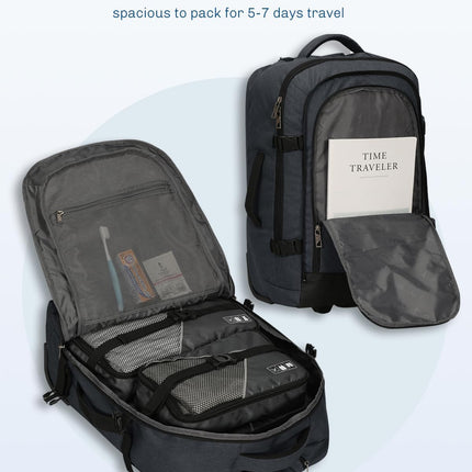 Hynes Eagle 2 in 1 Travel Backpack 22 inches Carry on Luggage 63L Rolling Backpa