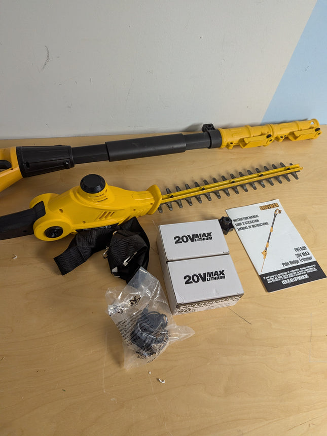 Alloyman 20V MAX Pole Hedge Trimmer,Telescoping Pole Hedge Trimmer,with 2 Packs