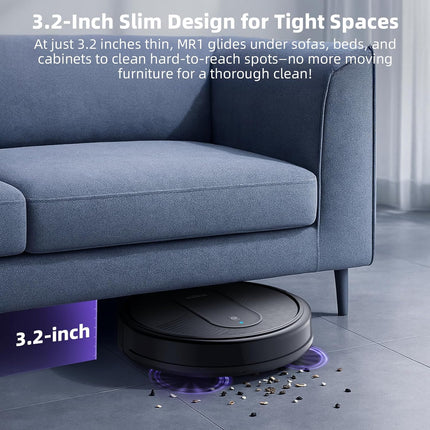 MONSGA Robot Vacuums and mop, Powerful Suction Robotic Vacuum, 140Min Runtime, V