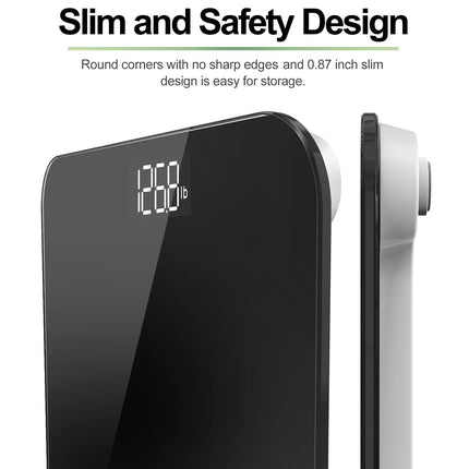 RENPHO Digital Body Weight Scale, Bathroom Weighing Scale with Backlit LED Display, High Precision Sensors, 400 lb Max