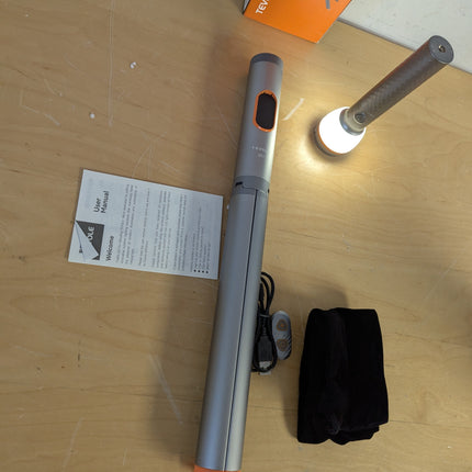 Telescopic Collapsible Camping Light, 800 Lumens, IP65, Remote & Magnetic Base