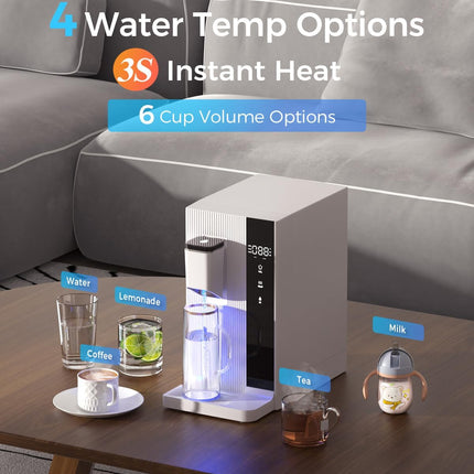 Dr.Water Countertop Reverse Osmosis System, 3S Instant Heat Portable RO Water Fi