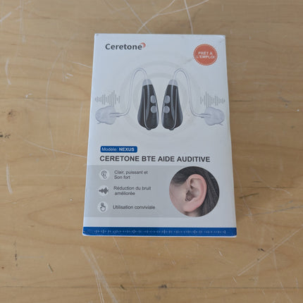 Ceretone BTE Hearing Aids with Noise Cancellation, Behind-the-Ear, 4 Listening Modes, 200+ Hour A13 Battery