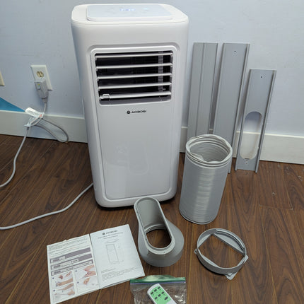 AAOBOSI 10000 BTU Portable Air Conditioner for Rooms up to 220 Sq Ft, 4-in-1 WiFi AC with Window Kit & Remote