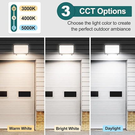 120W LED Wall Pack 100W 80W Adjustable, 3000K/4000K/5000K Selectable, 120-277V 1