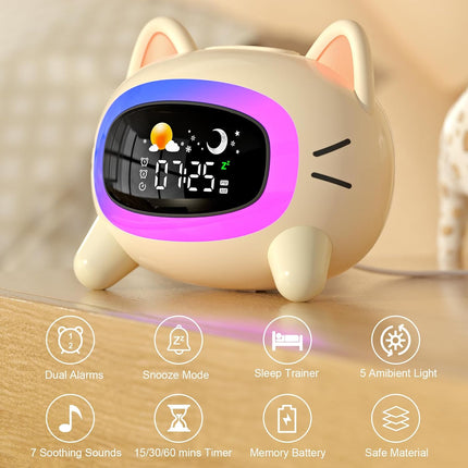 ANALOI Kids Alarm Clock Ok to Wake Alarm Clock for Kids, Toddlers Night Light Cl