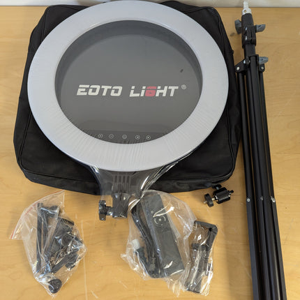 EOTO LIGHT 18 inch LED Ring Light with Tripod Stand, 55W 2900-6000K Studio Lighting Kit (Non-Original Tripod)