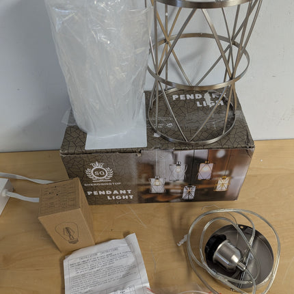 SHENGQINGTOP Modern Mini Pendant Light with Clear Glass, Brushed Nickel