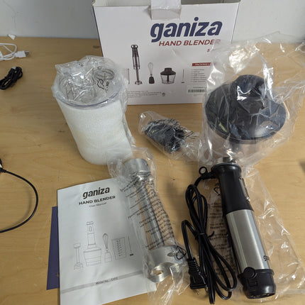 Ganiza Immersion Blender 5 in 1 Hand Blender 800W Heavy Duty Motor, 15 Speed and