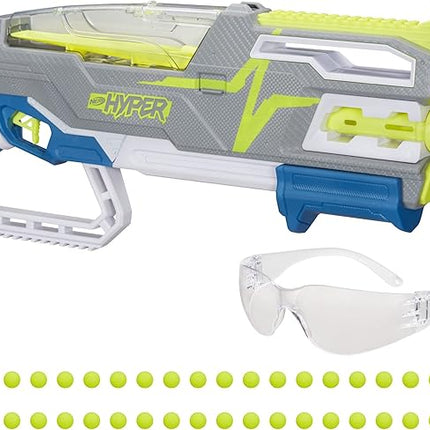 Hasbro Nerf Hyper Siege-50 Pump-Action Blaster, 40 Nerf Hyper Rounds, Eyewear, U