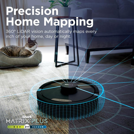 Shark Matrix Plus 2in1 Robot Vacuum & Mop with Sonic Mopping, Matrix Clean, Home